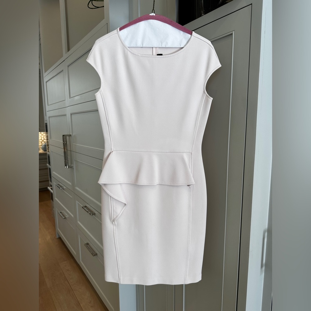 ST. JOHN Pink Luxe Sculpture Knit Dress